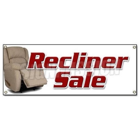 SIGNMISSION RECLINER SALE BANNER SIGN furniture chairs sofa coffee tables lazyboy B-Recliner Sale